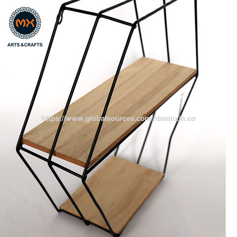 Sechseckige Regale, Wandmontierte Schweberegale, Dekorative geometrische Regale für Wanddeko, Regale im Landhausstil für Schlafzimmer