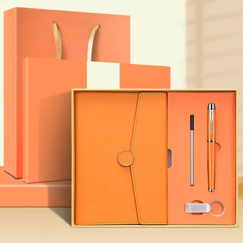 Ensemble de Carnets A5 de Luxe Personnalisés, Journal d'Affaires à Couverture Rigide avec Stylo en Cuir PU Premium pour Promotion de Remise de Diplôme