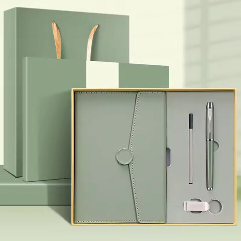 Ensemble de Carnets A5 de Luxe Personnalisés, Journal d'Affaires à Couverture Rigide avec Stylo en Cuir PU Premium pour Promotion de Remise de Diplôme