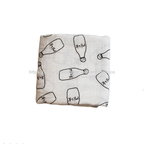 Super comfortable bamboo cotton baby blanket with various printing patterns welcome to customize