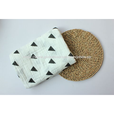 2 layers soft feeling swaddle blanket popular baby print muslin 100% cotton baby blanket