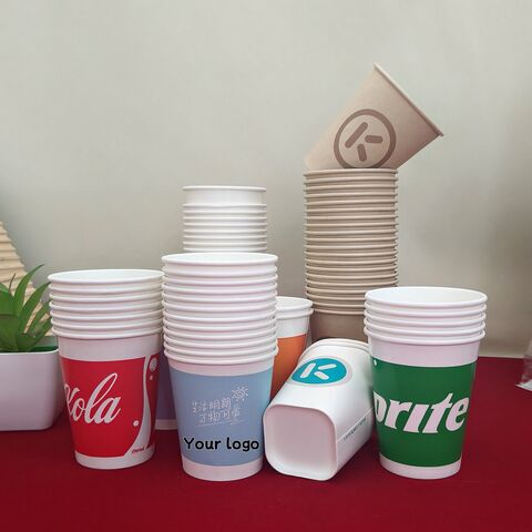 Vasos de papel desechables cuadrados de alta calidad, directo de fábrica en China, venta al por mayor, para bebidas frías y calientes, para el hogar y la oficina