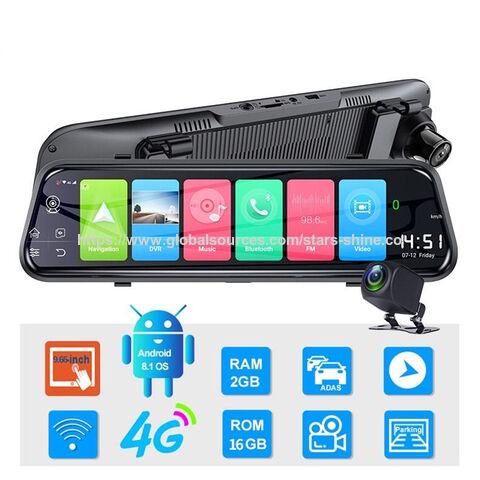 Prix usine WIFI 1080p miroir 9.66 pouces IPS écran tactile double caméra 4g caméra de tableau de bord de voiture pour véhicule/camion