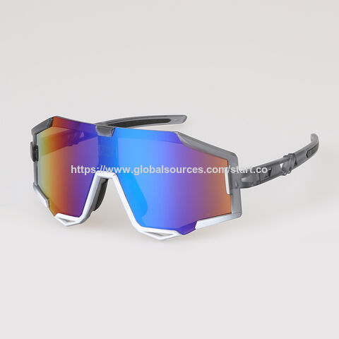 Neue Sport-Sonnenbrille, Kunststoffrahmen, UV 400 Schutz, OEM-Bestellungen willkommen, CE-, FDA-geprüft.