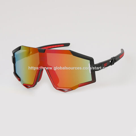 Neue Sport-Sonnenbrille, Kunststoffrahmen, UV 400 Schutz, OEM-Bestellungen willkommen, CE-, FDA-geprüft.