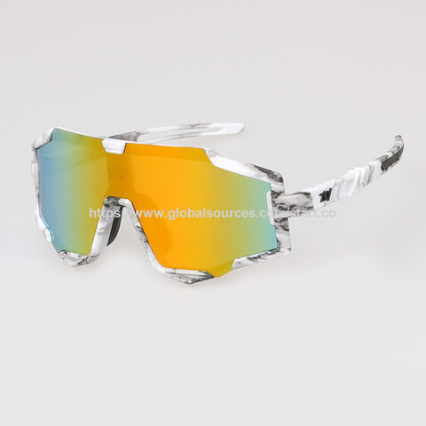 Neue Sport-Sonnenbrille, Kunststoffrahmen, UV 400 Schutz, OEM-Bestellungen willkommen, CE-, FDA-geprüft.