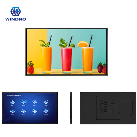 32 43 55 Zoll Ultradünner, schmaler Rahmen, hohe Helligkeit 1920*1080 4K Monitore Hängende Wand Werbung Digital Signage LCD Display
