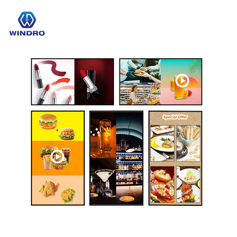 32 43 55 Zoll Ultradünner, schmaler Rahmen, hohe Helligkeit 1920*1080 4K Monitore Hängende Wand Werbung Digital Signage LCD Display