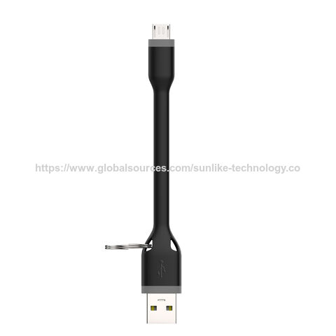 Kabel Bebas Kusut Sunlike, Fleksibel, Cocok dengan Power Bank, untuk Pengisian Daya Ponsel dan Transfer Data, Panjang Pendek