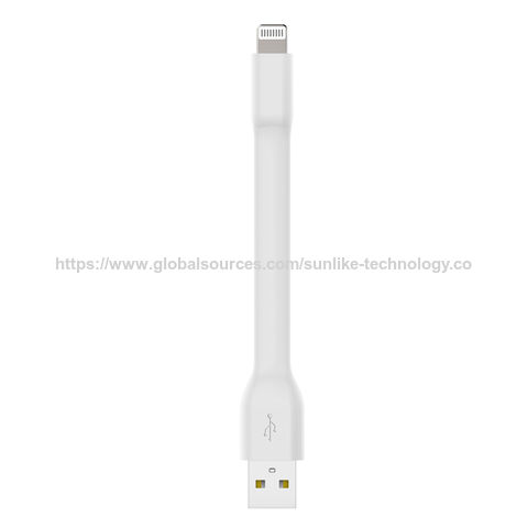 Kabel Bebas Kusut Sunlike, Fleksibel, Cocok dengan Power Bank, untuk Pengisian Daya Ponsel dan Transfer Data, Panjang Pendek