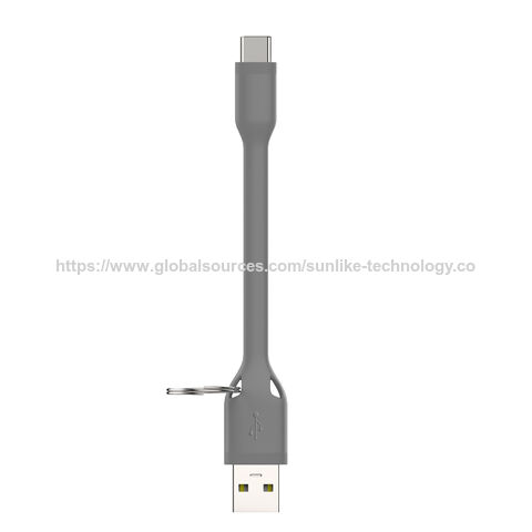 Kabel Bebas Kusut Sunlike, Fleksibel, Cocok dengan Power Bank, untuk Pengisian Daya Ponsel dan Transfer Data, Panjang Pendek