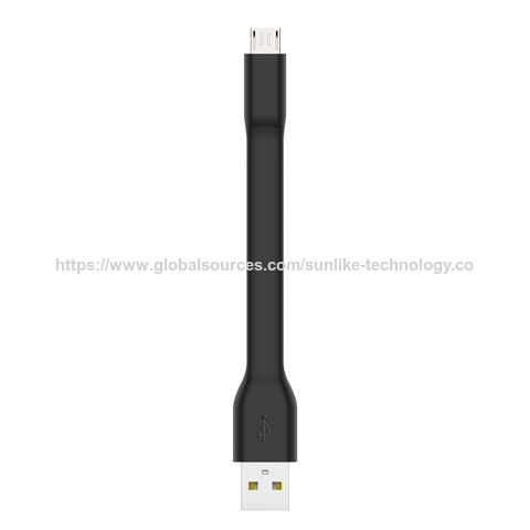 Kabel Bebas Kusut Sunlike, Fleksibel, Cocok dengan Power Bank, untuk Pengisian Daya Ponsel dan Transfer Data, Panjang Pendek