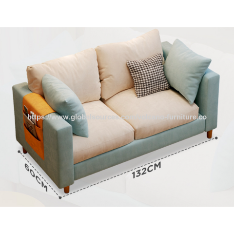 Sofá-cama duplo de tecido INS no atacado para casas pequenas e escritórios, conjunto de sofás, móveis de sala de estar, sofá dobrável