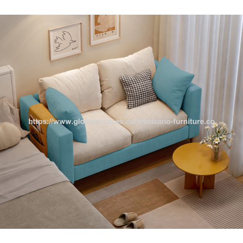 Sofá-cama duplo de tecido INS no atacado para casas pequenas e escritórios, conjunto de sofás, móveis de sala de estar, sofá dobrável