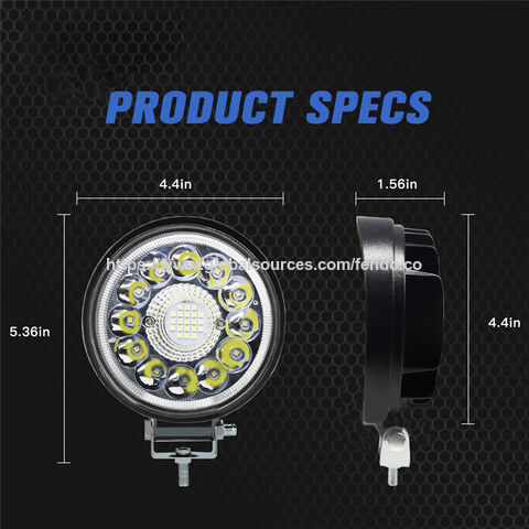 Proveedor de fábrica Luz de trabajo LED de 4 pulgadas y 132 W para SUV, ATV, camiones y vehículos todoterreno