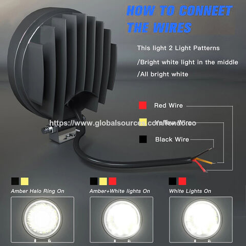Proveedor de fábrica Luz de trabajo LED de 4 pulgadas y 132 W para SUV, ATV, camiones y vehículos todoterreno