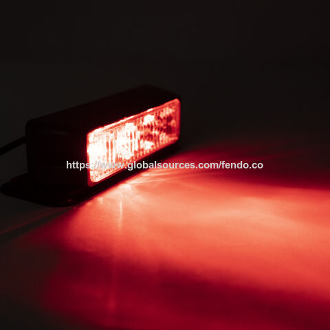 Luzes de Advertência LED 12/24V 4 LEDs IP65 À Prova D'Água Universal Carro Piscando