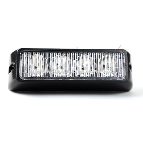 Luzes de Advertência LED 12/24V 4 LEDs IP65 À Prova D'Água Universal Carro Piscando