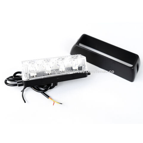 Luzes de Advertência LED 12/24V 4 LEDs IP65 À Prova D'Água Universal Carro Piscando