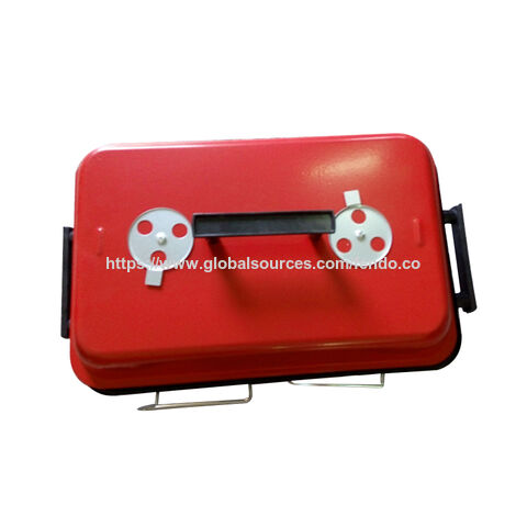 Mini Barbacoa Portátil de Carbón para Camping al Aire Libre con Asa y Soporte - Ideal para Excursiones