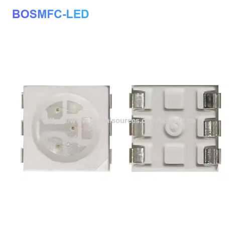 LED SMD 5050 RGB de 6 pines para montaje en superficie de alta calidad, ángulo de visión de 120 grados, perlas de lámpara LED de alto brillo.