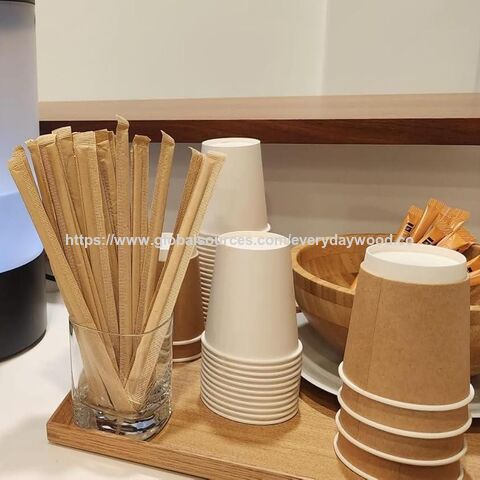 Revolvedores de Café de Madera de Abedul 100mm Ecológicos Sostenibles Desechables con Logo Personalizado para Cafetería y Uso Doméstico