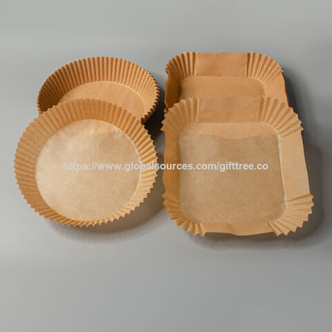 Air Fryer Papier Liner Rechteckig, Lebensmittelqualität, Antihaftbeschichtung, Fettabweisend, Air Fryer Einwegartikel, Quadratisches Pergamentpapier