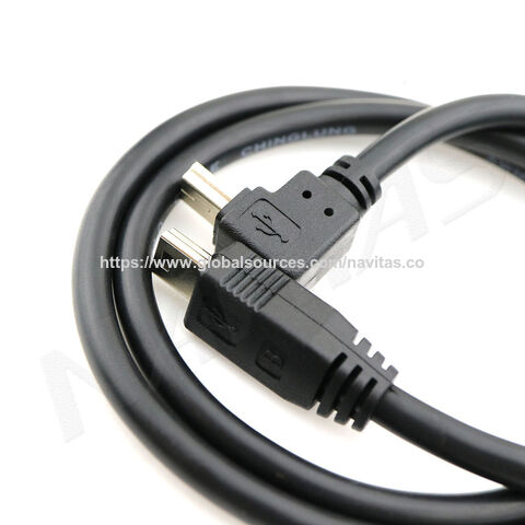Kundenspezifisches 90-Grad-Mini-USB-auf-Mini-USB-Gerade-Datenkabel