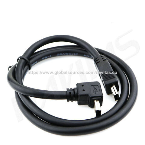 Kundenspezifisches 90-Grad-Mini-USB-auf-Mini-USB-Gerade-Datenkabel