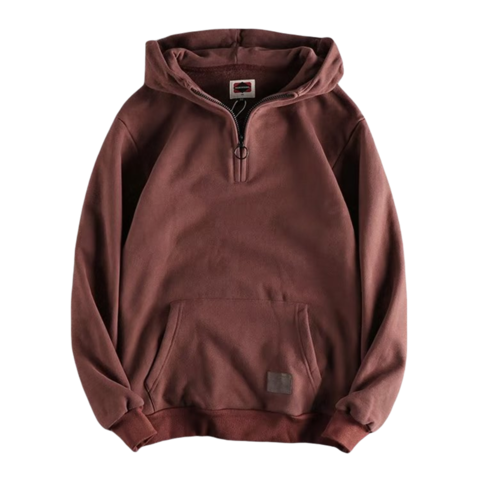 Herren Half-Zip Kapuzenpullover | Koreanischer Japanischer Streetwear-Stil | Frühlings-/Herbst-Pullover | Trendiger Unisex-Crewneck-Top für Jugendliche