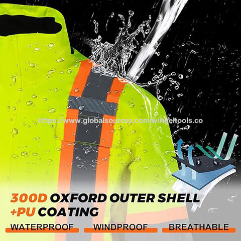 Großhandel Hochsichtbare Sicherheitsjacken für Herren 3-in-1 Hi-Vis Reflektierende Winterjacke Wasserdicht