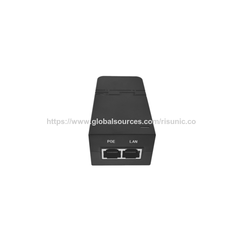 Fabricant 48V 100M/1/2.5/10G Injecteur PoE Passif 15.4W 24W Adaptateur Mural Alimentation IEEE 802.3af IEEE 802.3at