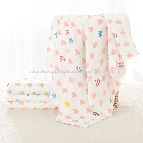 Super comfortable bamboo cotton baby blanket with various printing patterns welcome to customize