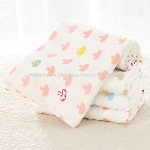 Super comfortable bamboo cotton baby blanket with various printing patterns welcome to customize