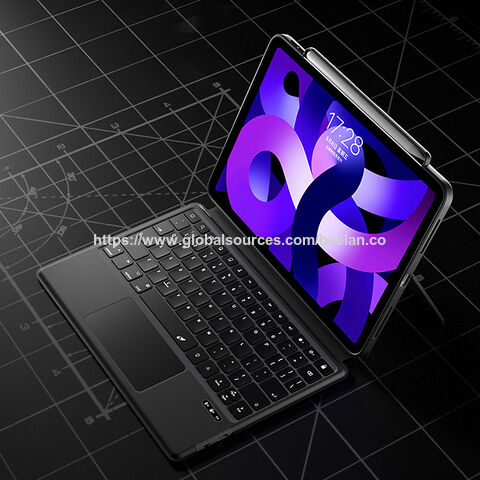 Funda Mágica para Teclado 360 de Alta Calidad 2025, Carcasa Magnética, Teclado Inalámbrico Retroiluminado para iPad