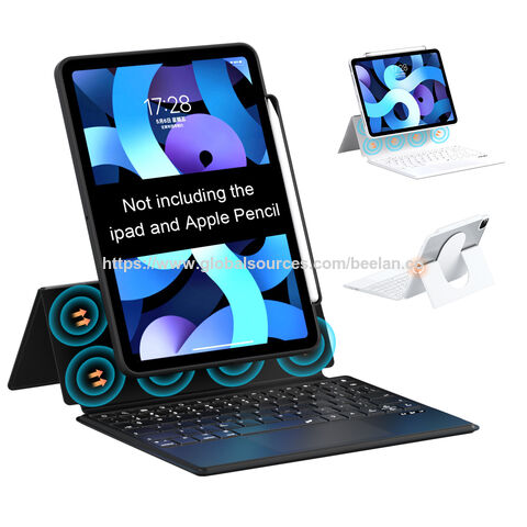 Funda Mágica para Teclado 360 de Alta Calidad 2025, Carcasa Magnética, Teclado Inalámbrico Retroiluminado para iPad