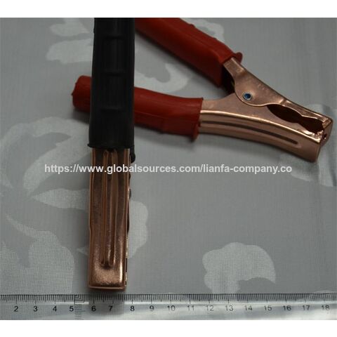 Câble de démarrage avec pinces plaquées nickel ou cuivre, poignée isolée, pinces, serre-câbles, prix usine, câble, fils, pince de batterie, câble automobile, 2605060014