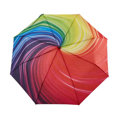 Automatischer Regenbogen-Faltschirm mit digitalem Öffnungs- und Schließmechanismus