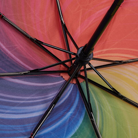 Automatischer Regenbogen-Faltschirm mit digitalem Öffnungs- und Schließmechanismus