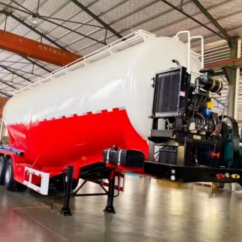 Heißer Verkauf 3 Achsen 50 Cbm Trockenmassen Zement Silo Vertikal Tank Auflieger