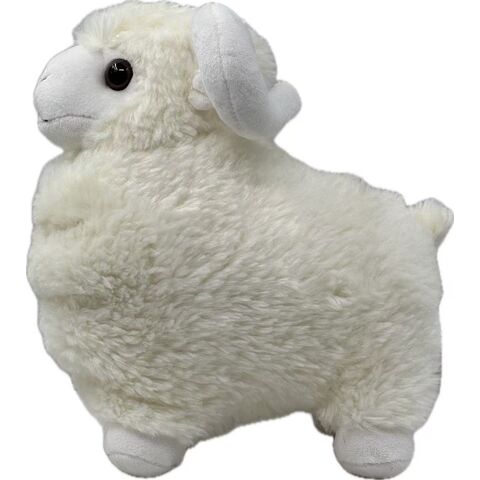 Buntes, besticktes Tierplüschschaf - 18 cm - Hypoallergene Baumwollfüllung - Sammelbares, weiches Tierspielzeug