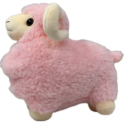 Buntes, besticktes Tierplüschschaf - 18 cm - Hypoallergene Baumwollfüllung - Sammelbares, weiches Tierspielzeug