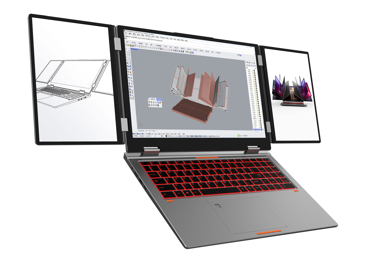 16 Inch Triple-screen Laptop I7-1260p 12th Gen Wifi 6 Max 64gb Ram 4tb ...