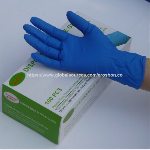 Gants jetables en nitrile synthétique, Gants jetables en nitrile, Gants d'examen, Utilisation non stérile pour les soins de santé et la manipulation des aliments, OEM