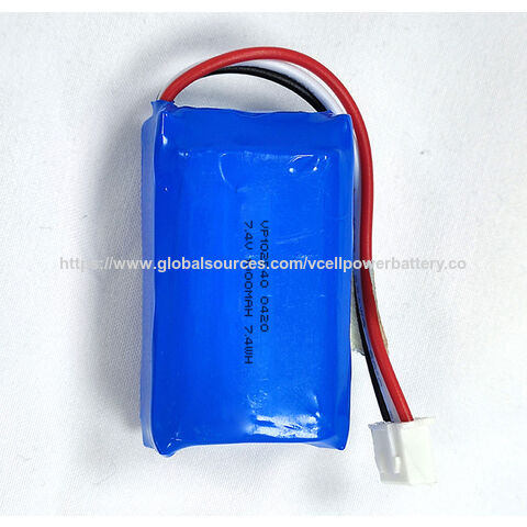 Baterai Li-Polymer Isi Ulang VCELL/OEM VP102540 7.4V 1000mAh Kepadatan Energi Tinggi dengan PCM untuk Tablet PC