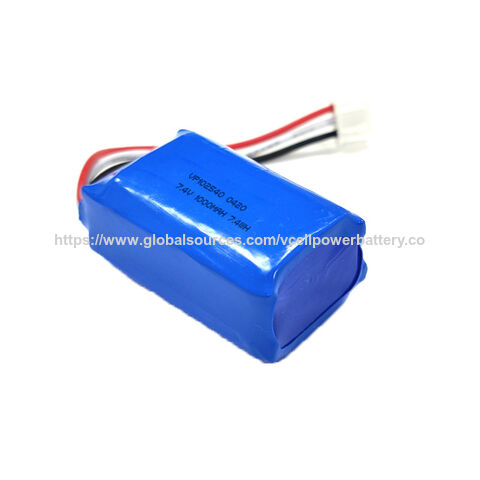 Baterai Li-Polymer Isi Ulang VCELL/OEM VP102540 7.4V 1000mAh Kepadatan Energi Tinggi dengan PCM untuk Tablet PC