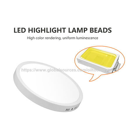 Aluminium LED Panel Leuchte für Innenbereich, Aufputzmontage, 6W 12W 18W 24W, Runde/Quadratische Bauform, Direkt vom Hersteller aus China
