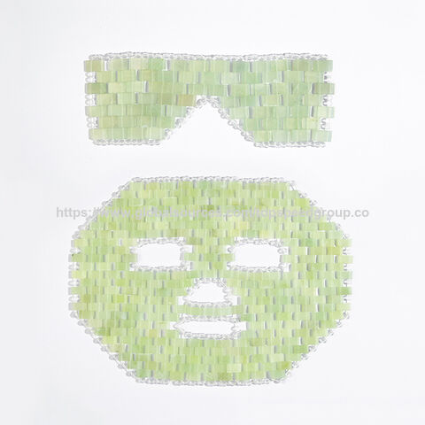 Máscara de Jade para Ojos Tejida a Mano Jade Natural Xiuyan Máscara Facial Máscara de Piedra de Jade SPA Varios Juegos de Piedras Naturales