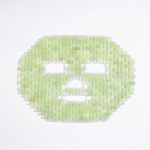 Máscara de Jade para Ojos Tejida a Mano Jade Natural Xiuyan Máscara Facial Máscara de Piedra de Jade SPA Varios Juegos de Piedras Naturales