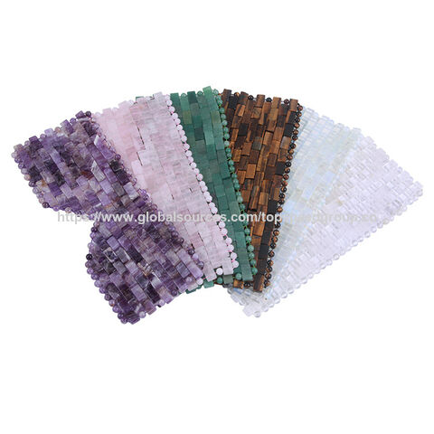 Máscara de Jade para Ojos Tejida a Mano Jade Natural Xiuyan Máscara Facial Máscara de Piedra de Jade SPA Varios Juegos de Piedras Naturales